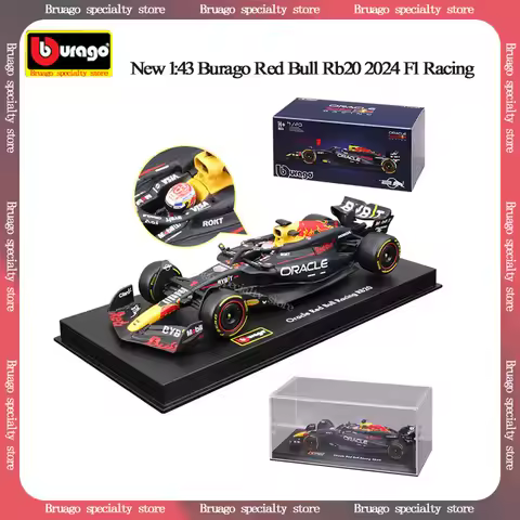 New 1:43 Burago Red Bull Rb20 2024 Formula 1 Die-Cast Alloy Racing F1 Car Model #1 Max Verstappen #1