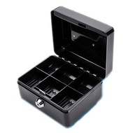 Metal Cash Box 6inch with Money Tray and Lock Money Box with Cash Tray Cash Drawer