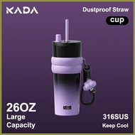 ✔ ﹊ KADA Coffee Mug with Lid Tumbler Hot and Cold 316 Stainless Steel with Straw Aquaflask Vacuum F