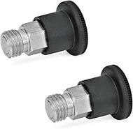 Ganter Normelemente GN 822.7-4-M8-C 7-4-M8-C Locking Bolts Small Design Black Thread d2: M8 Pack of 