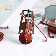 (Shicong) 1/12 Dollhouse Mini Musical Instrument Model Classical Guitar Violin For Doll new