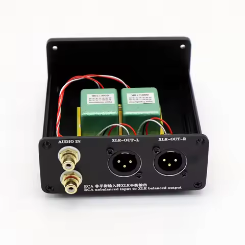600Ω:10K Stereo Passive Audio Preamp Mini 1:4 Step-up Transformer Signal Booster for PC/CD Player/DA