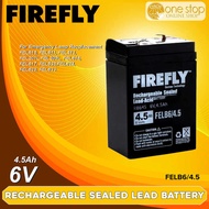 FIREFLY Rechargeable Sealed Lead Acid Battery 4.5Ah/6V Felb6/4.5