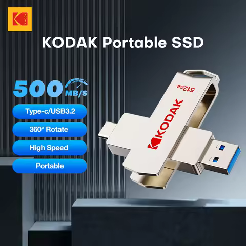 Kodak USSD Mobile Solid U Disk External Solid State Drive 1TB 256GB 512GB USB 3.2 Type-C Dual Interf