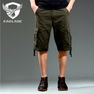 EAGLADE Casual Cargo Pants Shorts for Men in Green