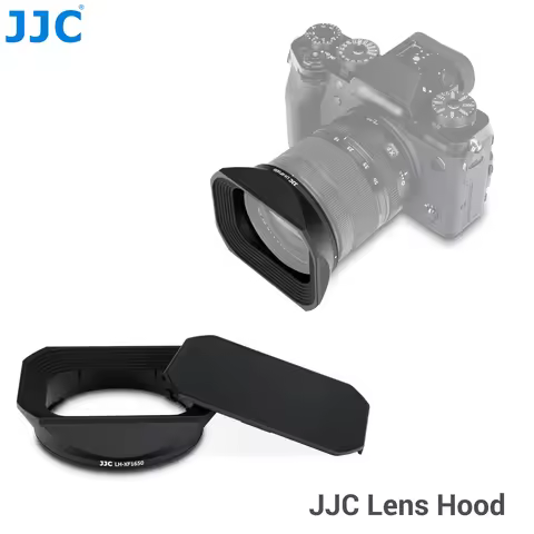 JJC Metal Square Lens Hood Cover with Lens Hood Cap for Fujifilm Fuji XF 16-50mm f/2.8-4.8 R LM WR o