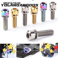YOLA Fixed Bolt M5 Outdoor MTB Cycling Titanium with Washer Bicycle Stems Screws