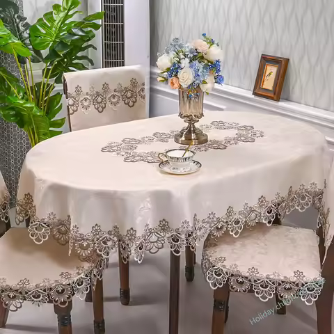European lace living room simple tea table tablecloth Hotel Hotel household round table tablecloth l