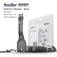 Lindy RJ45 Ethernet Port Blocker Black Kit 40470/40471/40630 LAN Network Lock