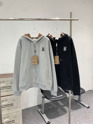 🈶️現貨 Burberry Hoodie 巴寶莉連帽格子開衫外套 男女同款