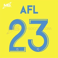 OFFICIAL AFL LIGA M3 2023 LIGHT BLUE NAME NUMBERING