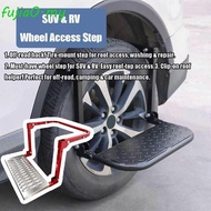 FUJIA Car Tire Ladder, Durable Heavy Duty Vehicle Tire Side Step, Car Tire Ladder Anti‑slip Foldable