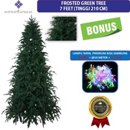 Christmas Tree 210cm/2.1 meters Frosted Green Fir Tree 7 Feet