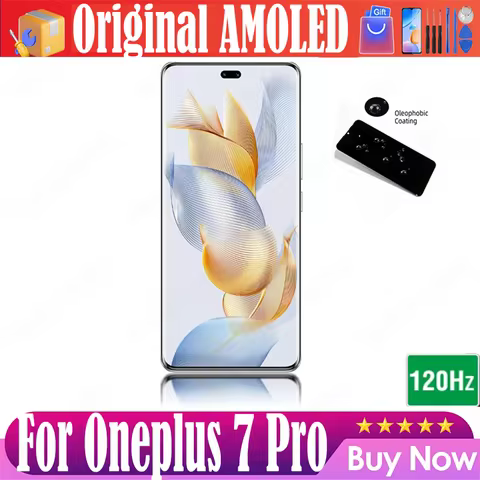 Original 6.67'Amoled LCD with frame for Oneplus 7 Pro Display Touch Screen Digitizer GM1911, GM1913,