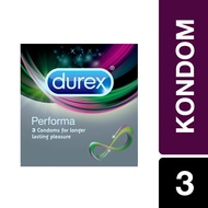 KONDOM DUREX PERFORMA ISI 3. PLUS CAIRAN UNTUK TAHAN LAMA ASLI