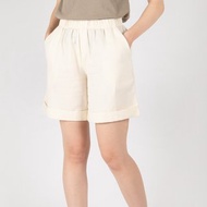 女裝休閒五分褲-米白