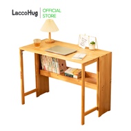 LACCOHUG Bamboo Meja Belajar 83/103CM Foldable Table Laptop Study Table Computer Table Office Table 