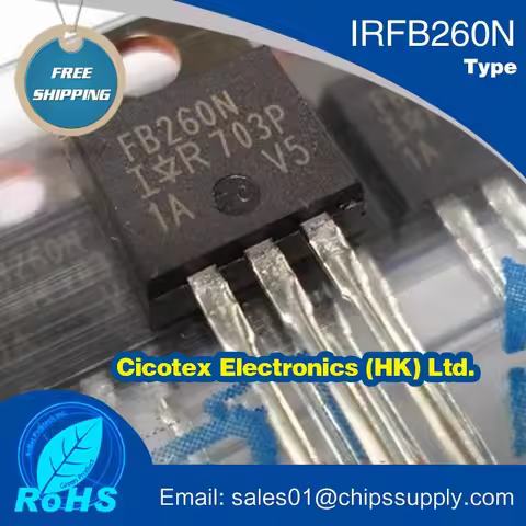 5pcs/lot IRFB260N TO220 IR FB260N IRFB260NPBF MOSFET N-CH 200V 56A TO220AB Power MOSFET N-Channel MO