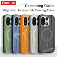 For OnePlus 15 Matching-Color Magnetic Case Mesh PC Hard Cases For Xiaomi One Plus 15 15R 13 13R 1+1