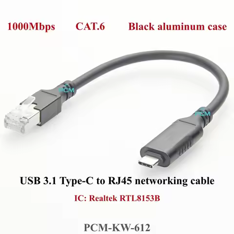 USB C Type-C 3.1 to RJ45 Adapter 8P8C Ethernet Cable Connector 1000Mbps 1G LAN Network Cat6 Networki