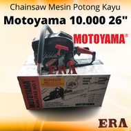 MOTOYAMA - Chainsaw 10000 Bar 24 26” Mesin Gergaji Pohon Kayu 26 Inci Alat Potong Kayu 26 Inch SINSO SENSO SINGSO 2 TAK