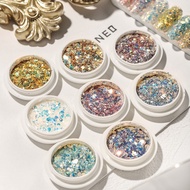 Nanber Epoxy Sequin Glitter Kit Iridescent Mermaid Sequin Kit Mix Gradient Laser Glitter Sequin Powder Iridescent Flakes Slim Tip Color Mix for Jewelry Molds