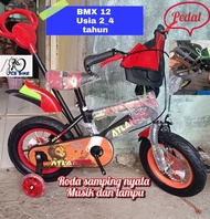 sepeda anak BMX 12 ATLANTIS LEON Plus Dorong Stir BAN BESAR