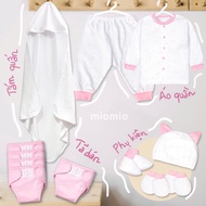 Combo Đi Sinh Cài Giữa MIOMIO 7 Món Cho Bé Trai Bé Gái (NewBorn ) Vải Cotton