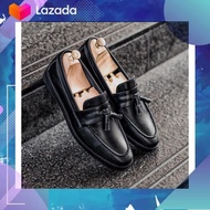 505 👞 Tassel Loafer Strap MattBlack รองเท้า loafer ผู้ชาย งานหนัง Italy แท้ HandMade สุดคลาสสิค ด้ว