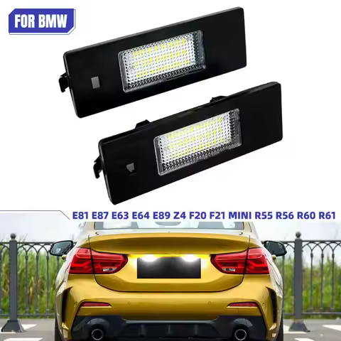 LED License Plate Light Suitable for BMW 1 Series E81 E87 E63 E64 M6 E85 E86 Z4 F12 F13 F20 K48 Car 