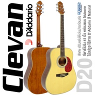 Clevan D20 Acoustic Guitar กีตาร์โปร่ง 41 นิ้ว ทรง D ไม้สปรูซ/มะฮอกกานี หย่อง Nubone + ใช้สายกีตาร์ 