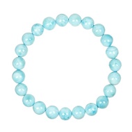 【正佳珠寶】海紋石 拉利瑪 頂級冰海藍 8-8.4mm 海紋石手珠