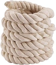 Faxco 10ft Natural Twisted Cotton Rope Strong Triple-Strand Rope for Sports, Crafts, Indoor Outdoor Use Tug of War Rope