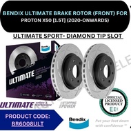 BENDIX ULTIMATE DISC BRAKE ROTOR (FRONT, REAR) FOR PROTON X50 [1.5T] (2020-ONWARDS) (296MM, 285MM)