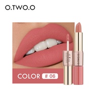 O.TW O.O Double Head Lipstick Velvet Matte Lip Gloss Lipstick 2 in 1