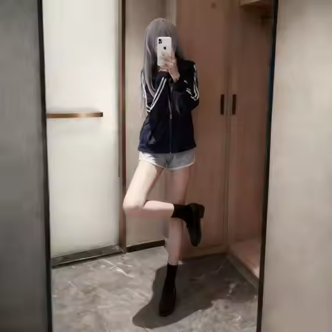 Kanade Yoisaki Daily Wear Cosplay Outfit | Anime Zip-Up Hooded Cardigan