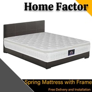 (SET)10 Inch Spring Mattress with Frame(Free 🚚🛠️) Single / Super Single / Queen / Kings Size