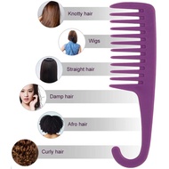 OKDEALS BlackPurplePink Shower Brush Barber Styling Tool Wide Tooth Hair Comb Travel Salon Professional Detangling HairdressingMulticolor
