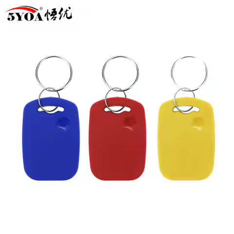 5YOA 10pcs 2 In 1 Dual Chip Frequency RFID Keyfob 125KHz T5577 13.56MHz UID Rewritable Replicable Co