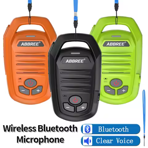 ABBREE Wireless Bluetooth Speaker Microphone Handheld Mic For Baofeng UV-28 UV-21 PRO UV-32 Quanshen