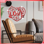 {halfa}  Mirror Surface Wall Sticker Seamless Lightweight Love Heart Shape Background Sticker Home Decor