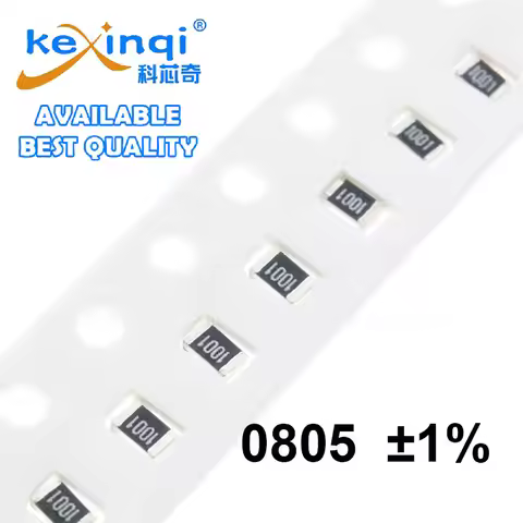 (100pcs) 0805 SMD Resistor 1% 0.1R~10M 0R 1R 10R 100R 1K 10K 100K 1M 4.7 47 470 2 20 200 5.1 51 510 