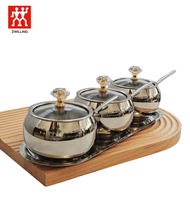 ZWILLING Stainless steel seasoning box kitchen household salt jar multifunctional storage can