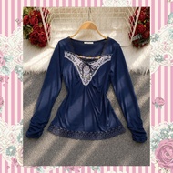 Axes femme royal navy blouse