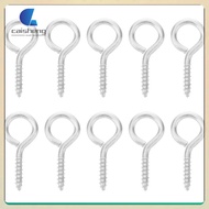 📦 10pcs Self-Tapping Eye Screws Screw Hooks para sa Kahoy Eye Bolts Eye Screw Hooks