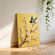 Diy Pea-rl Painting Kit 3d Art Craft Easy Diy Handcraft 20cm Decor Gift Styles Wall Premium V6j0