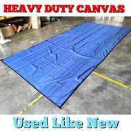 High Quality ( 10 ft x 16 ft ) Heavy Duty Canvas / PVC Tarpaulin Kanopi Khemah Kanvas Dinding Cover 