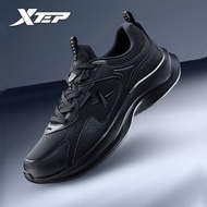 XTEP Men Running Shoes Wear-resistant Travel Lightweight Leather Surface Water Proof