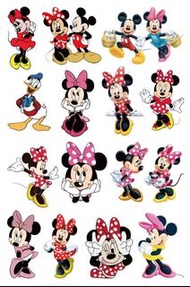 迪士尼米奇米妮老鼠卡通紋身貼紙印水紙 Disney Mickey Minnie Mouse Temporary Tattoo Stickers 130x190mm