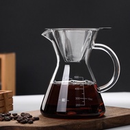 JINYU19 กระจกสำหรับผู้หญิง หม้อกาแฟ ทนความร้อนทน 400/500มล. หม้อเอสเพรสโซ่ เครื่องทำกาแฟ ระดับที่สำเร็จการศึกษา กาต้มน้ำกาแฟ บาริสต้า